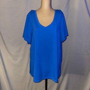 Avenue Solid Tee / Tunic - Royal Blue - Plus Size - 22/24